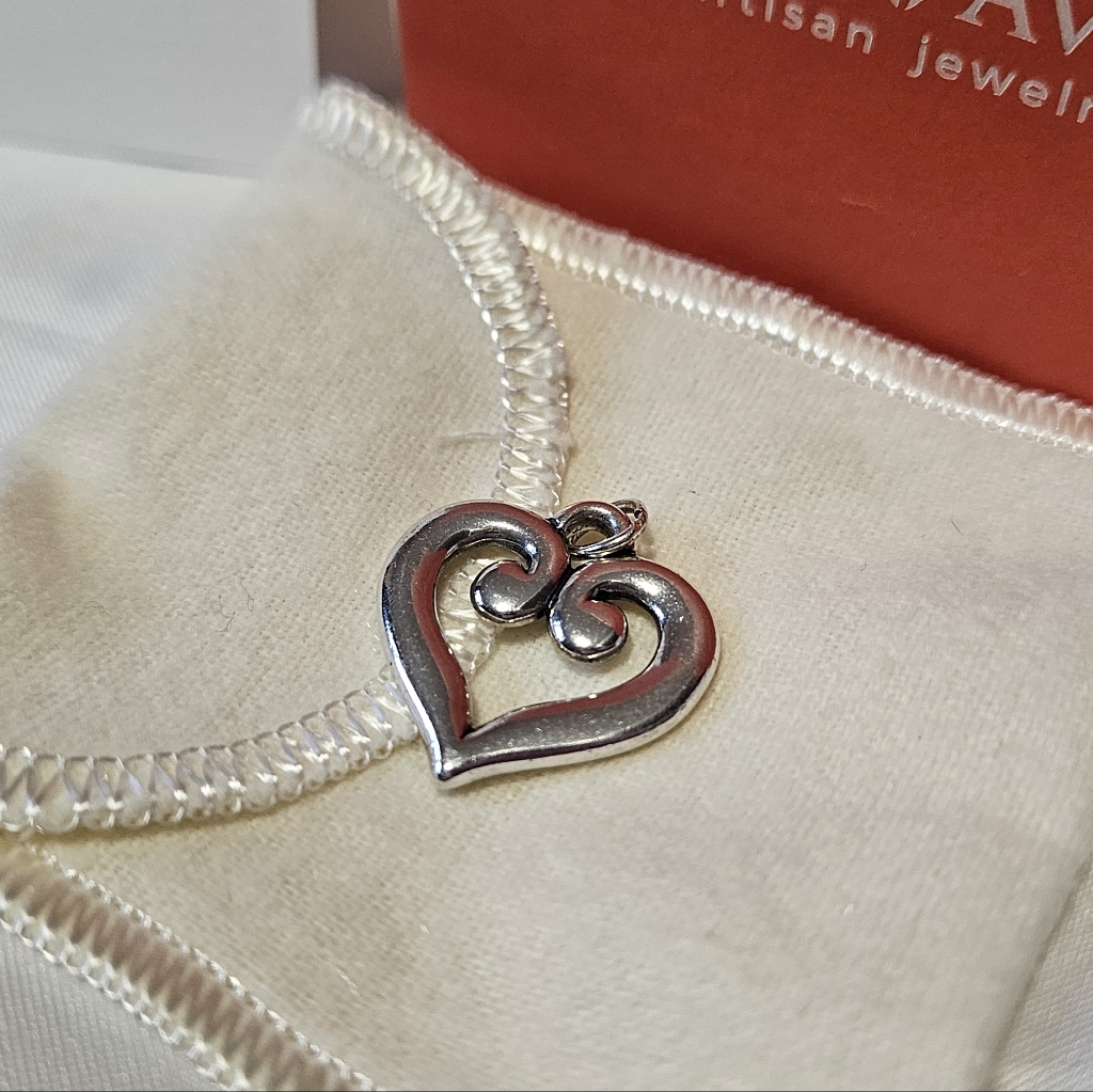 James Avery Sterling Silver Scroll Heart Charm